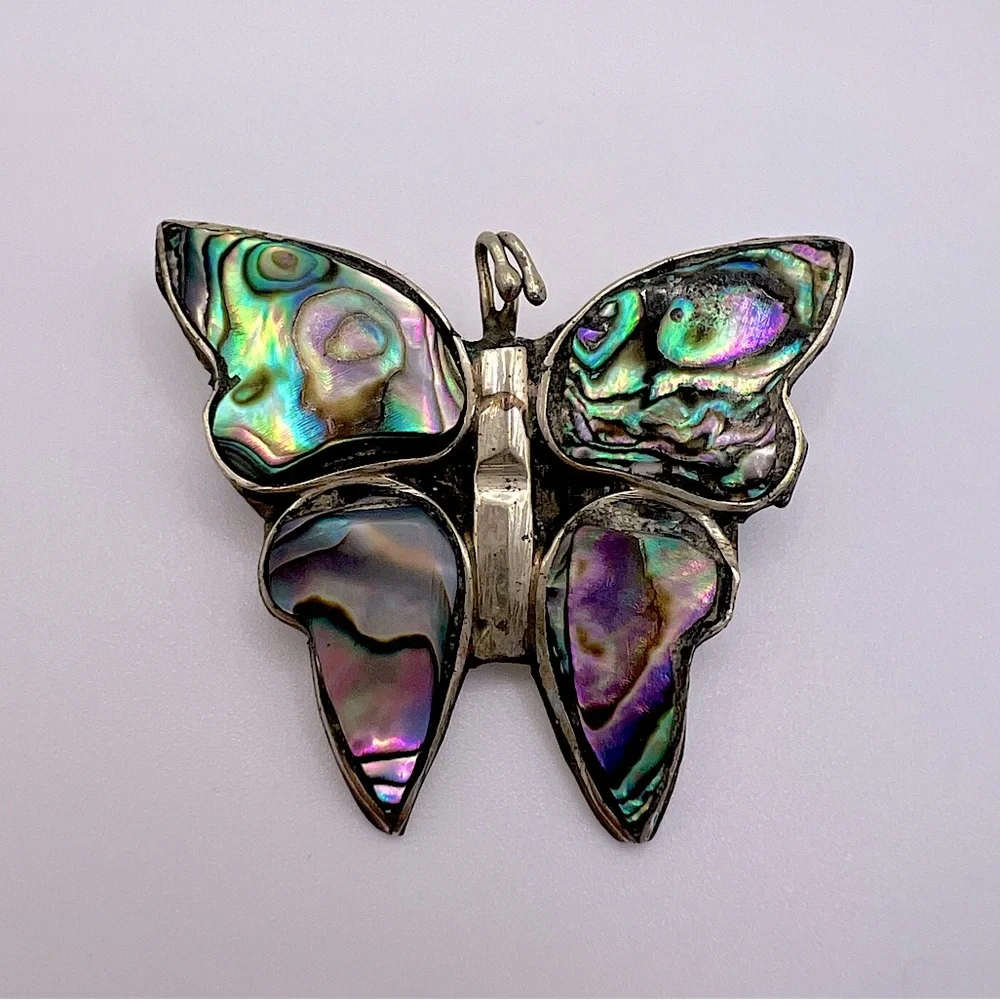Alpaca Abalone Brooch Pin